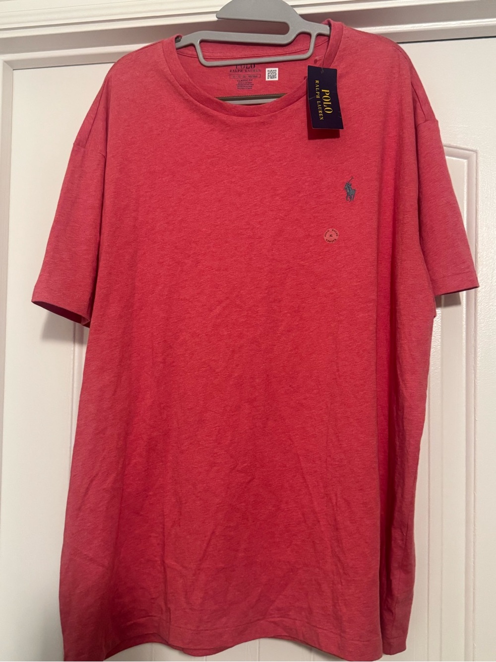 Polo by Ralph Lauren Men's Crew Neck T-Shirt in Coral